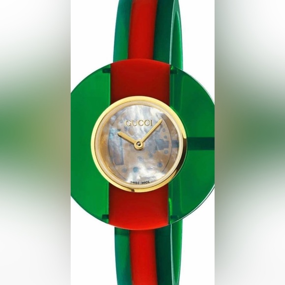 Gucci Accessories - Women’s Gucci vintage web transparent mother of pearl watch 35 mm YA143403